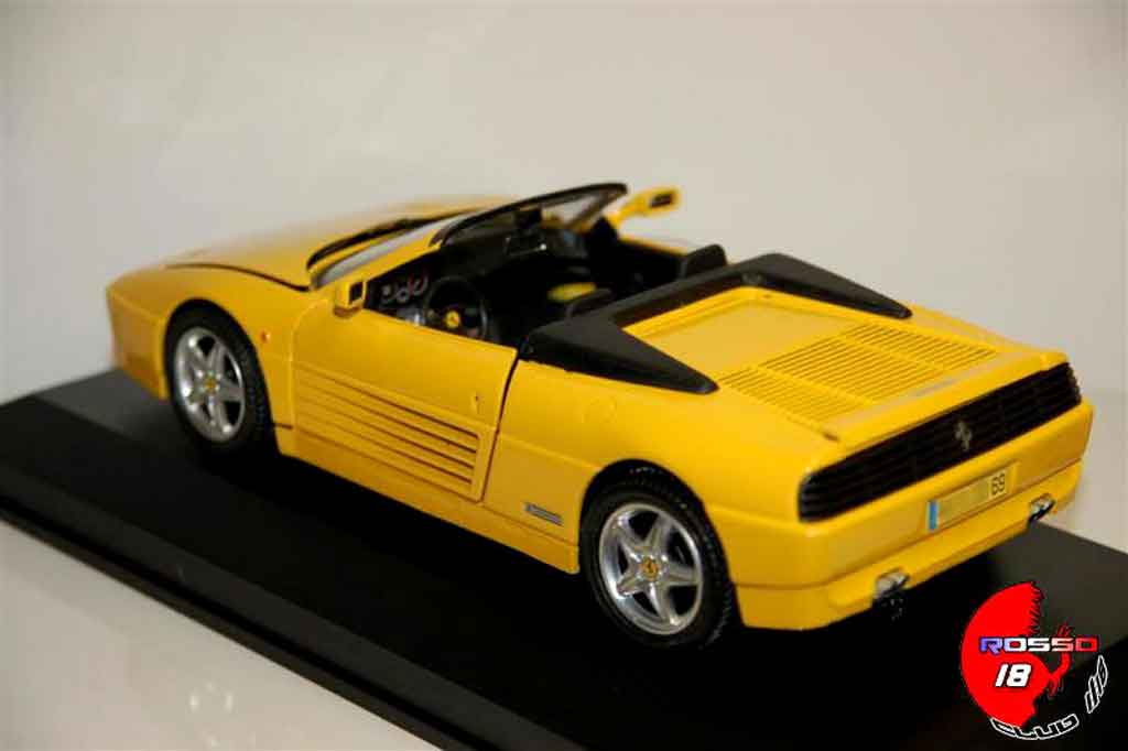 Ferrari 348 Spider geel 1/18 Mira