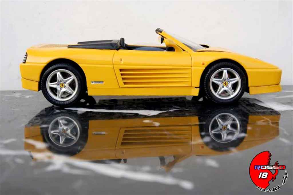 Ferrari 348 Spider geel 1/18 Mira