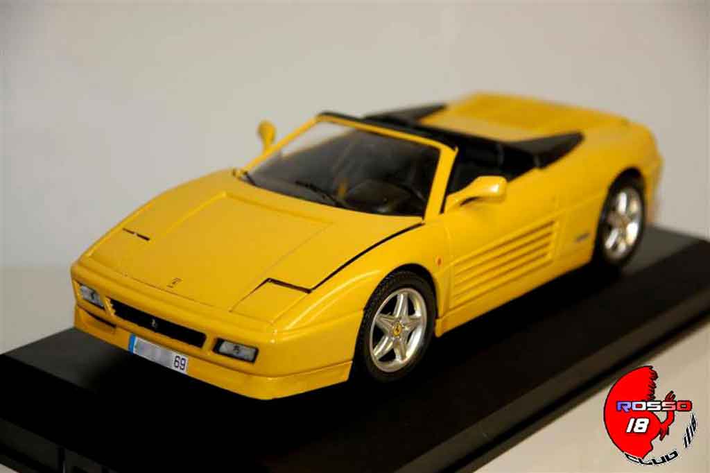 Ferrari 348 Spider geel 1/18 Mira