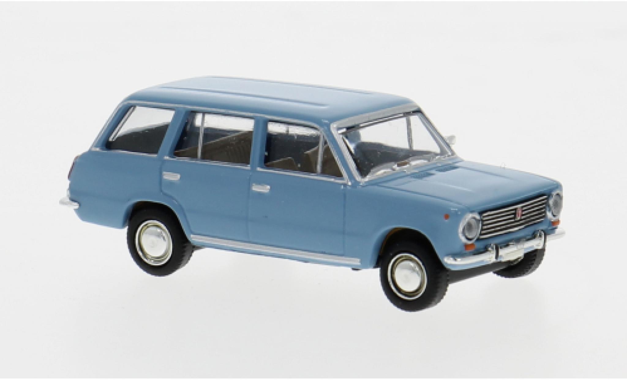 Fiat 124 1/87 Brekina Familiare blauw 1966 1:87 modelauto