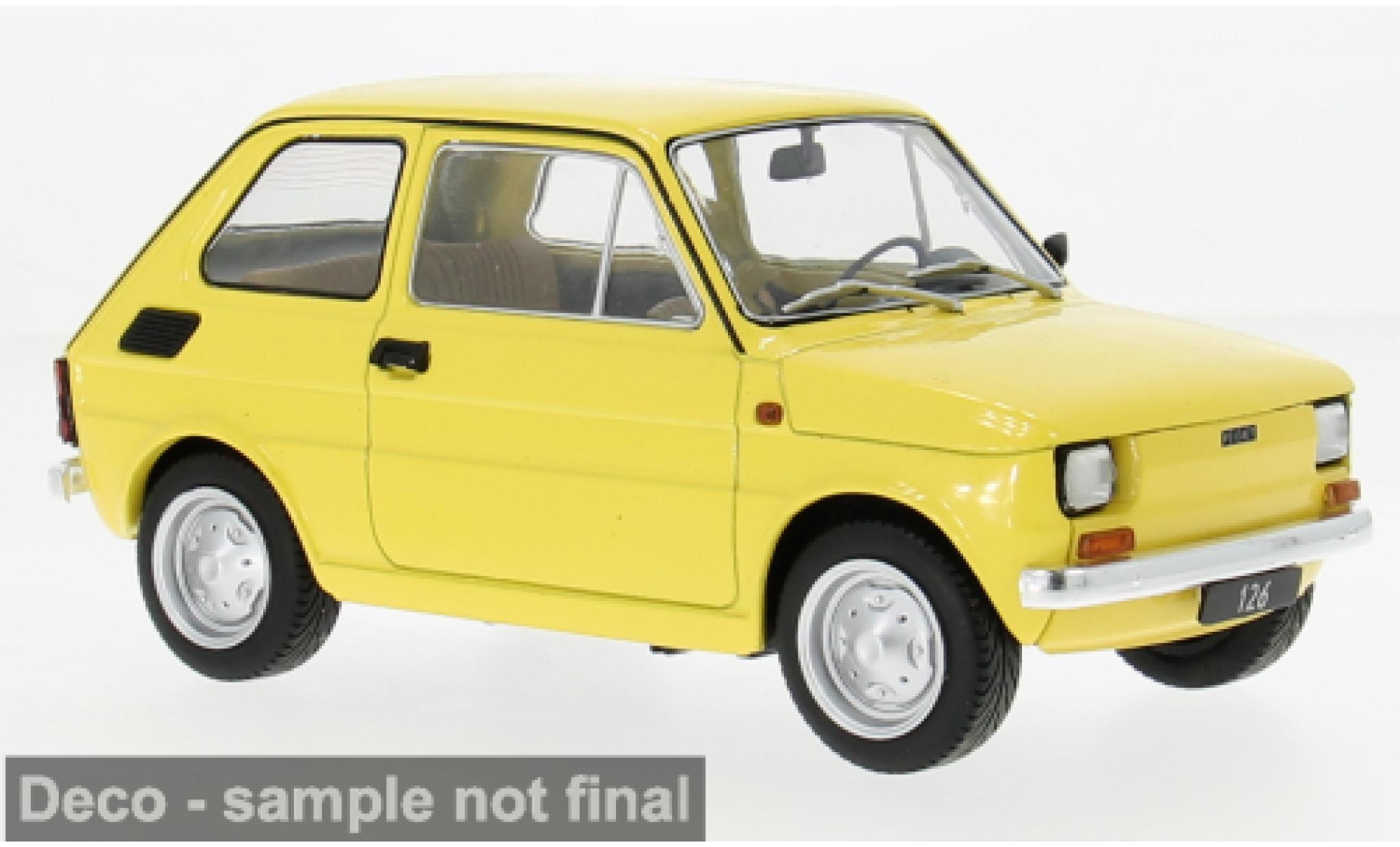 Fiat 126 1/18 MCG geel 1972 1:18 modelauto