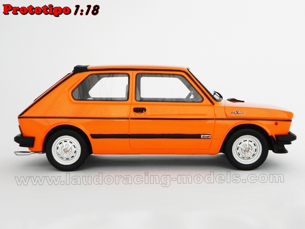 Fiat 127 Sport 70 HP LM090B oranje 1/18 Laudoracing Models