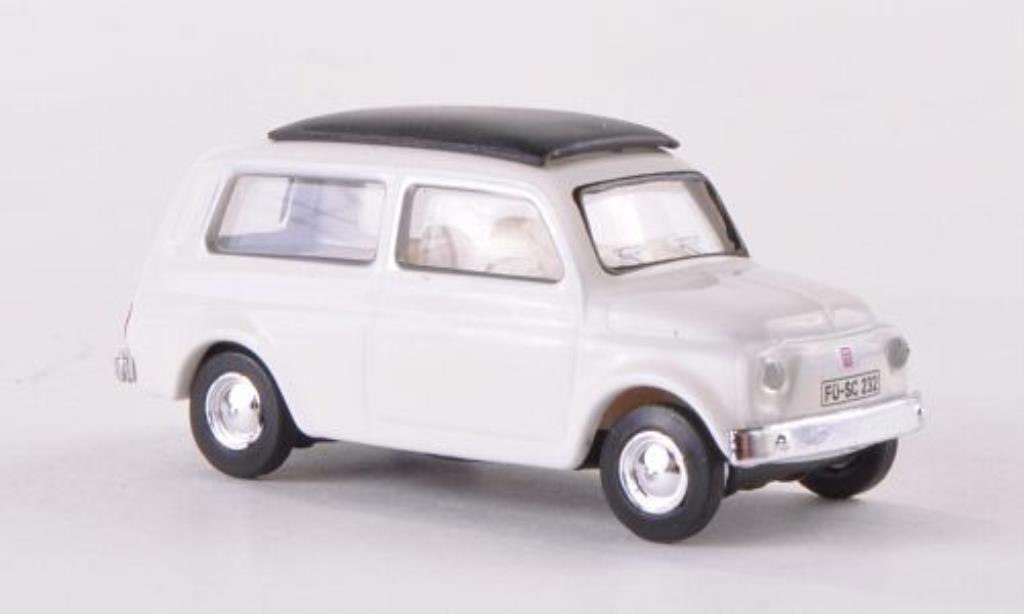 Fiat 500 1/87 Schuco Giardinera wit modelauto