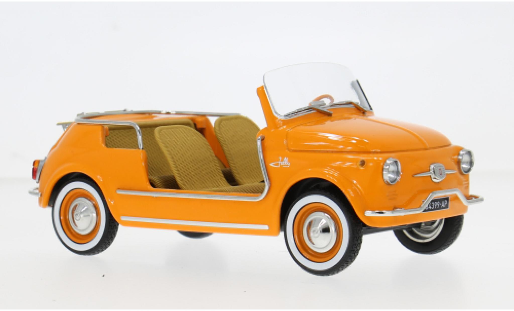 Fiat 500 1/18 Norev Jolly oranje 1965 1:18 modelauto