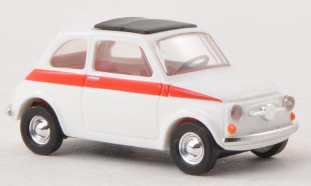 Fiat 500 Sport 1/87 Busch Sport wit 1965 modelauto