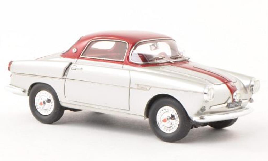 Fiat 600 1/43 Matrix Viotto Coupe grijs/rood modelauto