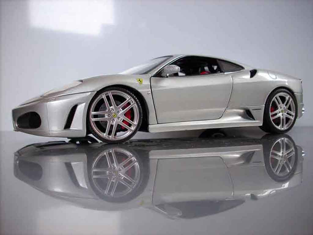 Ferrari F430 Coupe grijs 1/18 Hot Wheels