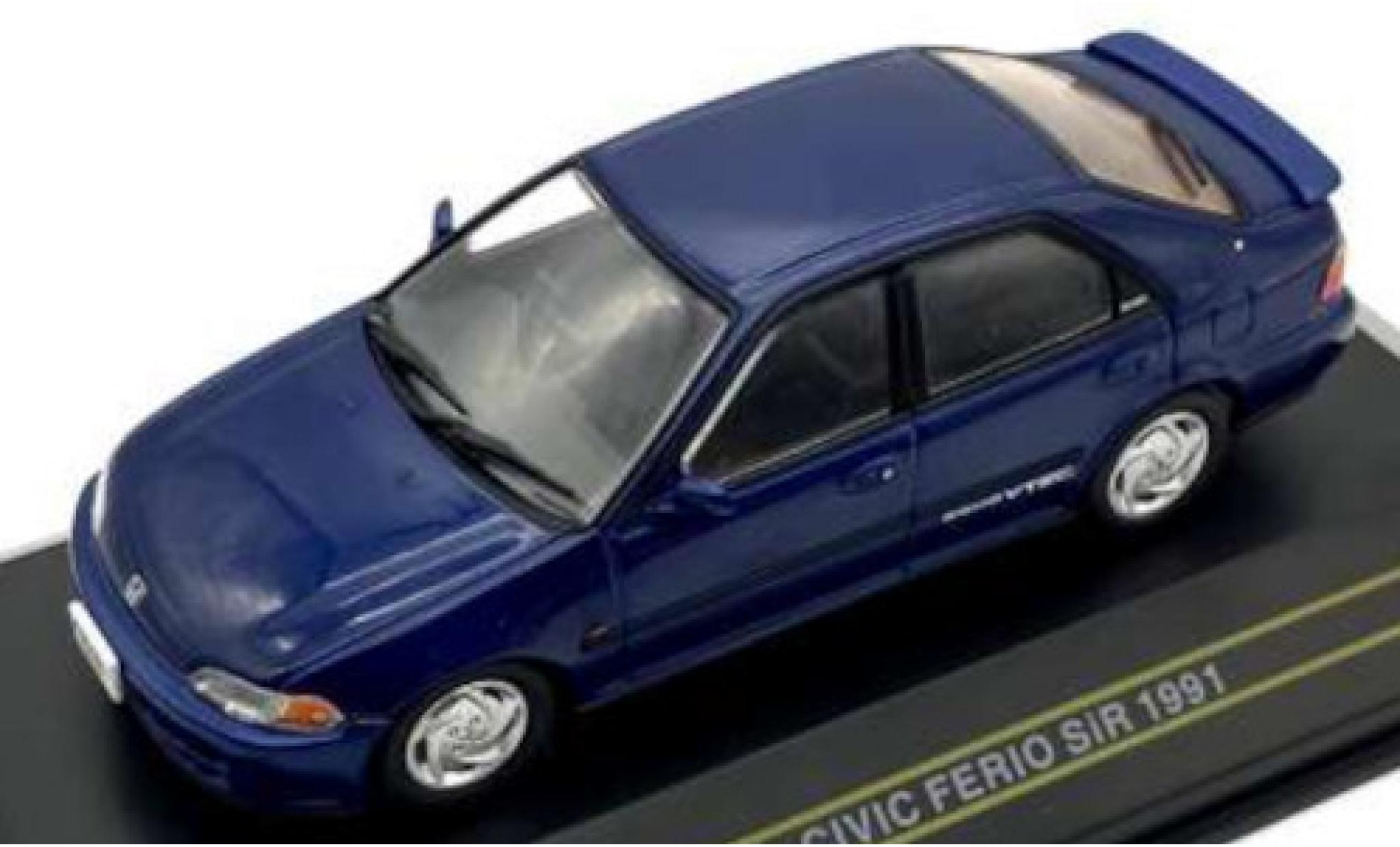 Honda Civic 1/43 First 43 Models Ferio SiR blauw RHD 1991 modelauto