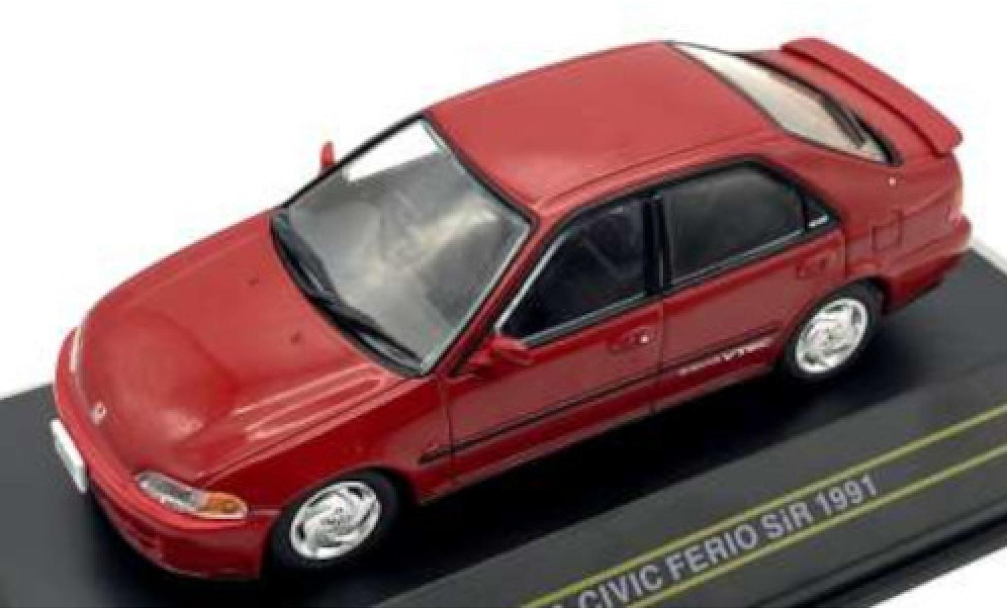 Honda Civic 1/43 First 43 Models Ferio SiR rood RHD 1991 modelauto