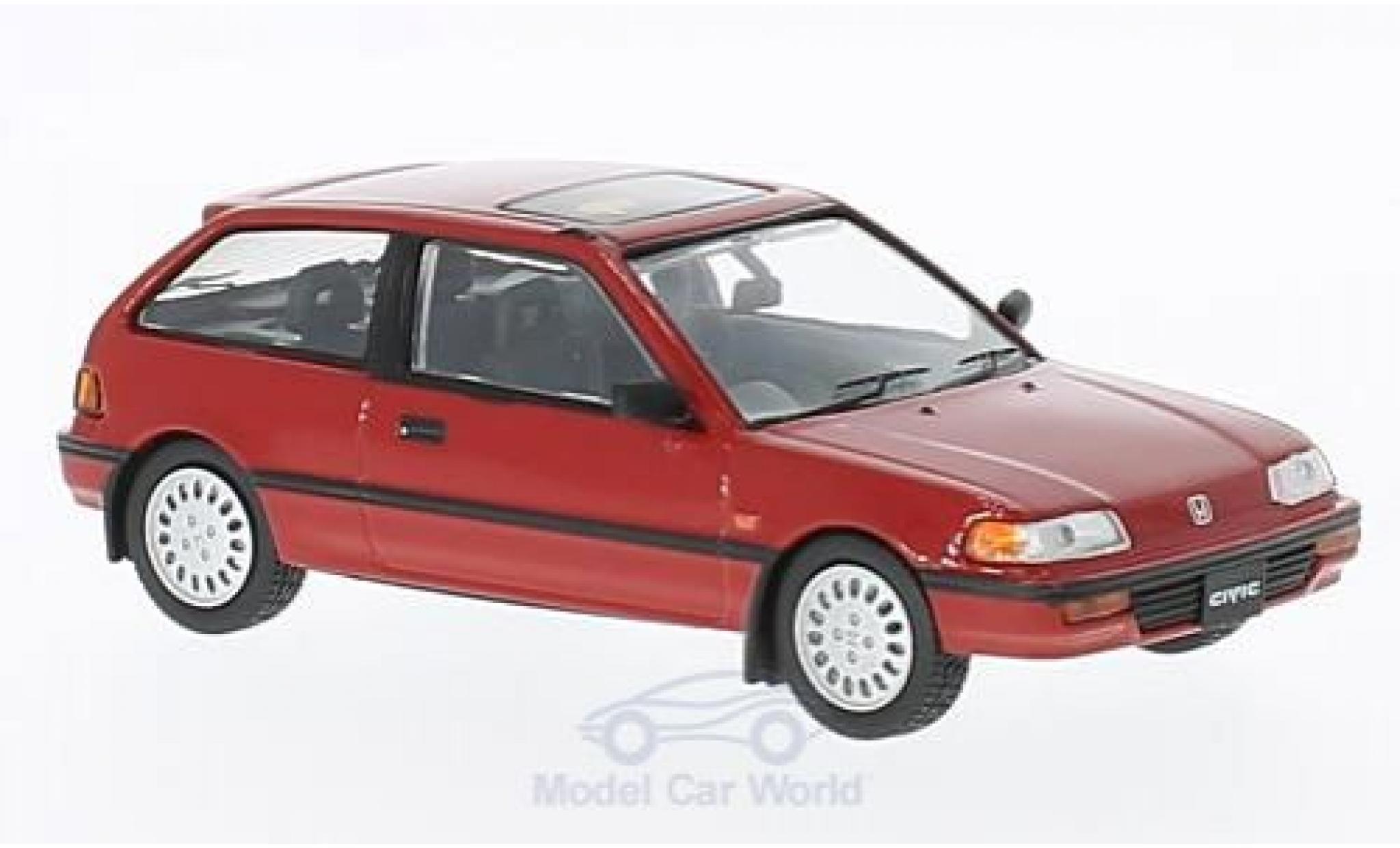 Honda Civic 1/43 First 43 Models rood RHD 1987 modelauto