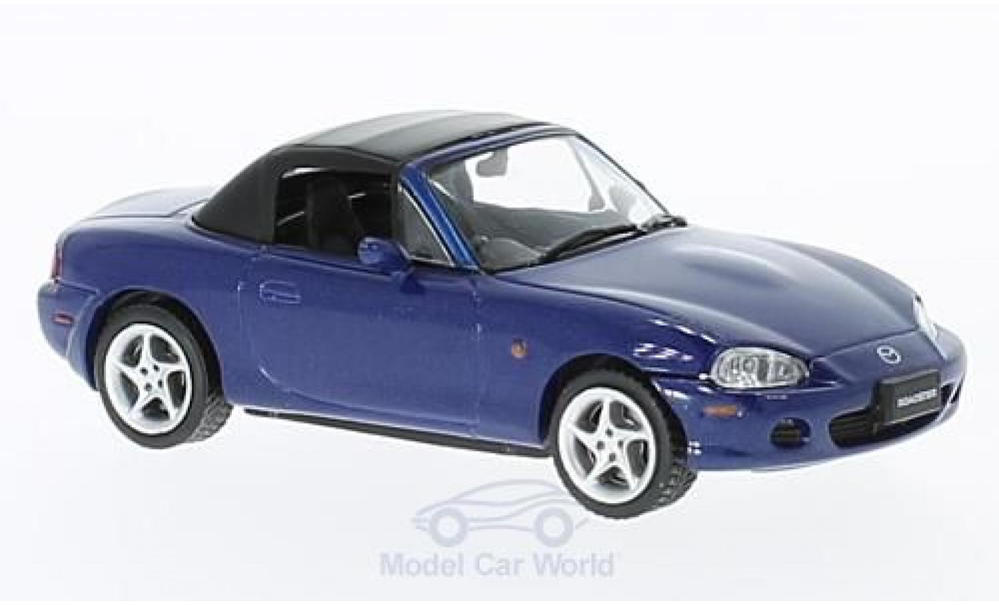 Mazda MX 1/43 First 43 Models -5 Roadster metallic blauw RHD 2001 modelauto