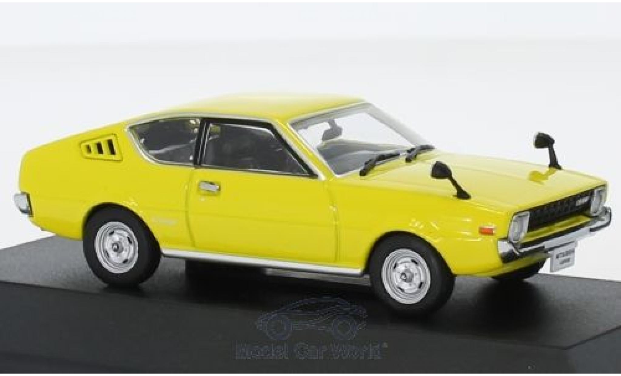 Mitsubishi Lancer 1/43 First 43 Models Celeste geel RHD 1975 modelauto