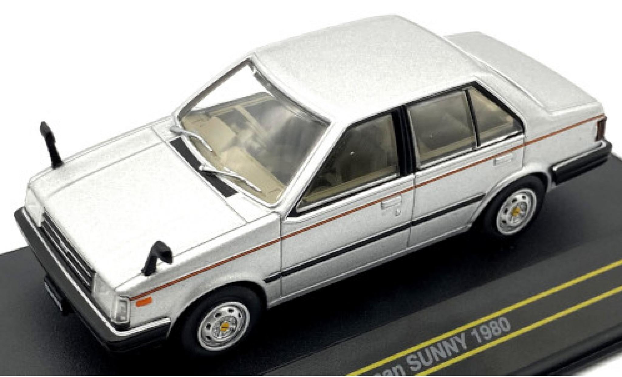 Nissan Sunny 1/43 First 43 Models grijs/Dekor RHD 1980 modelauto
