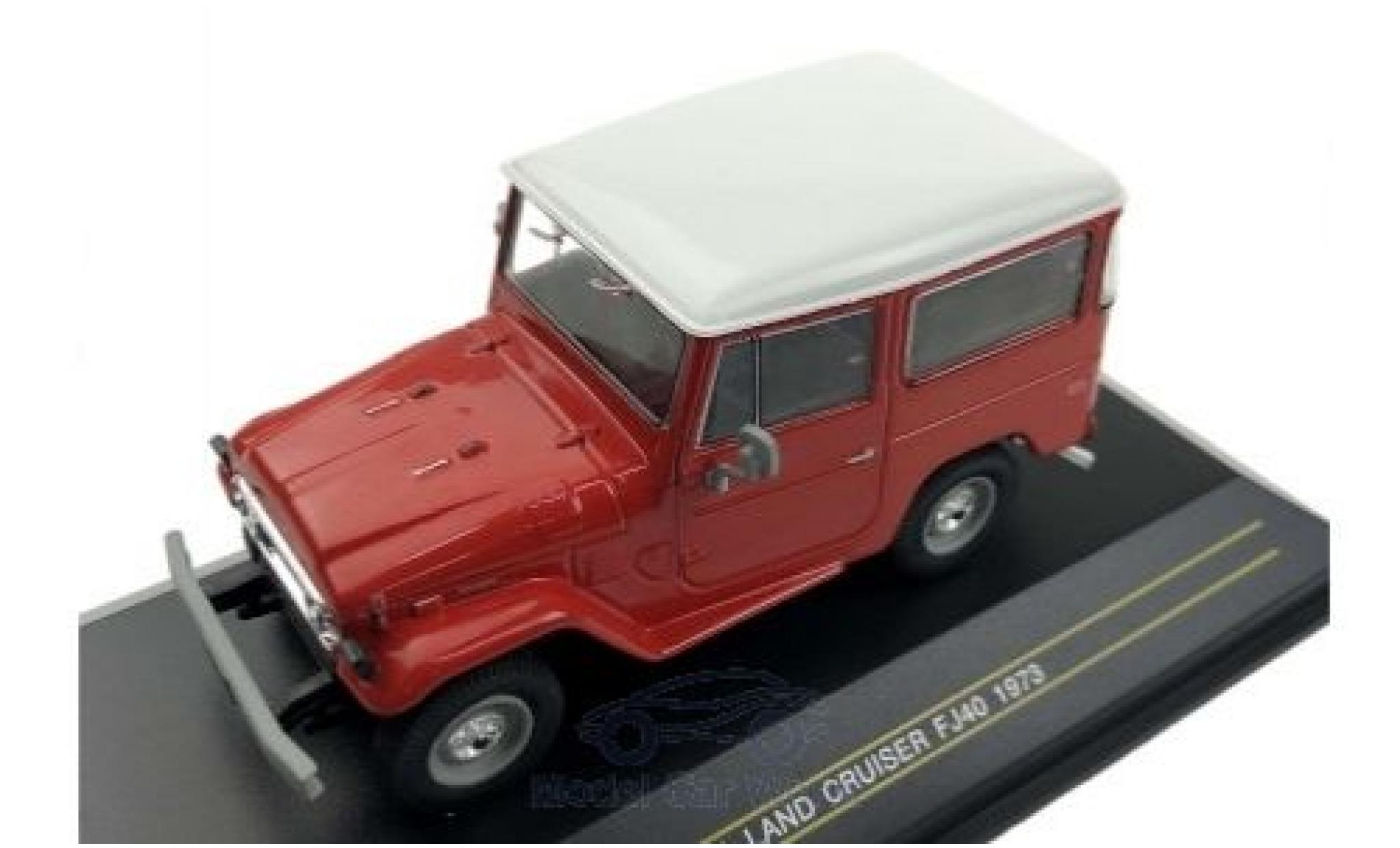Toyota Land Cruiser 1/43 First 43 Models FJ 40 rood/wit 1973 modelauto