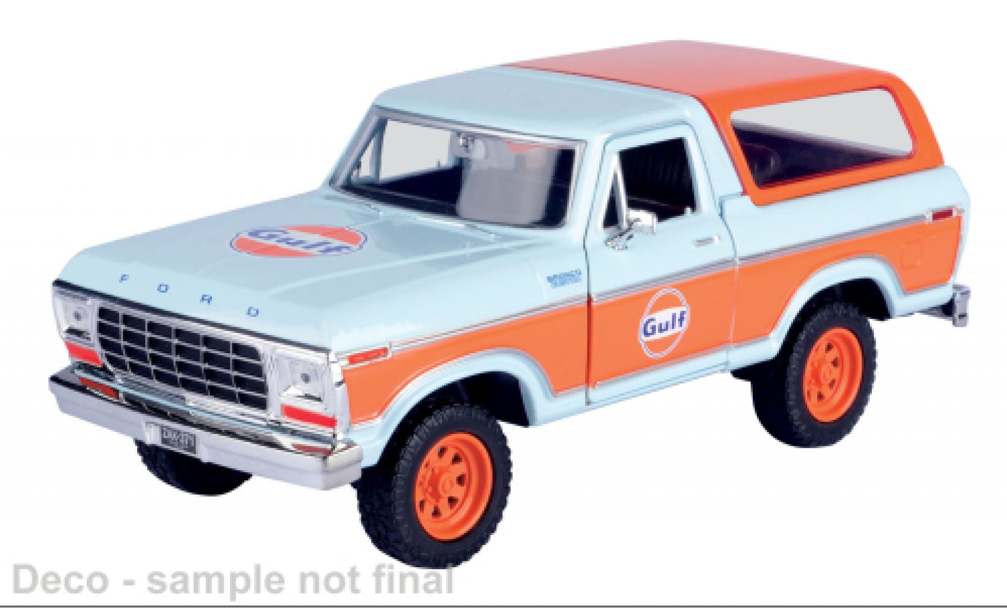 Ford Bronco 1/24 Motormax 1978 Gulf 1:24 modelauto
