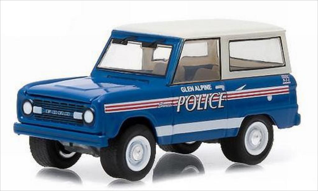Ford Bronco 1/64 Greenlight Glen Alpine Politie 1967 modelauto