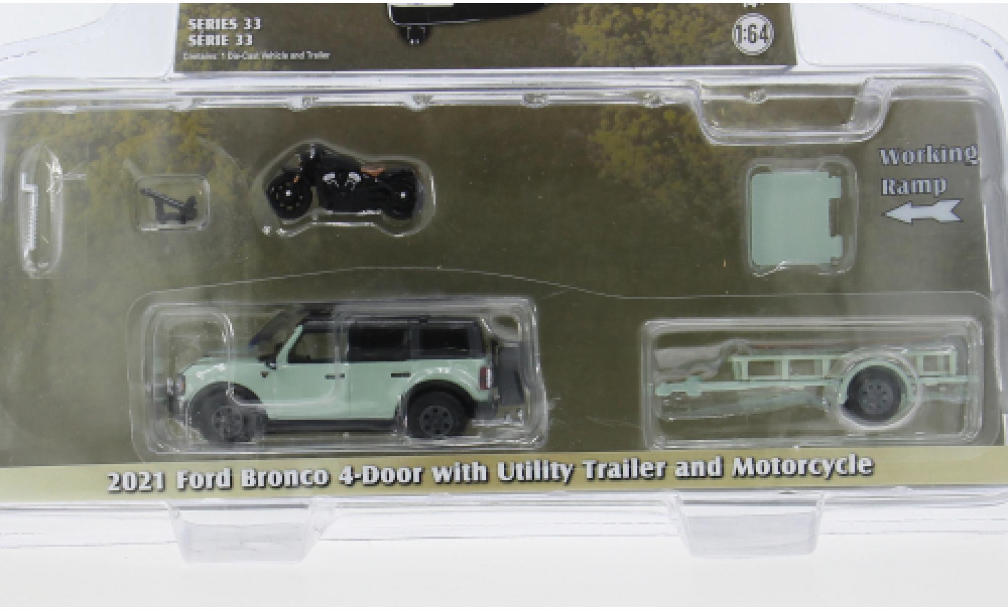 Ford Bronco 1/64 Greenlight grijs 2021 1:64 modelauto