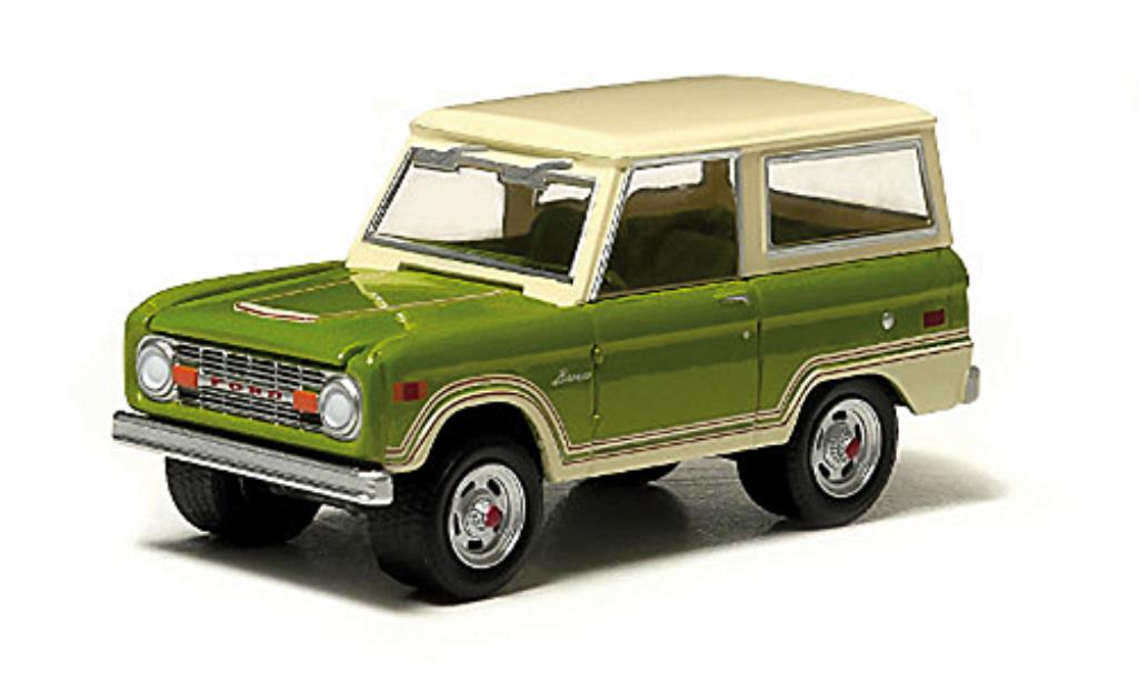 Ford Bronco 1/64 Greenlight Ranger grun/beige 1974 modelauto