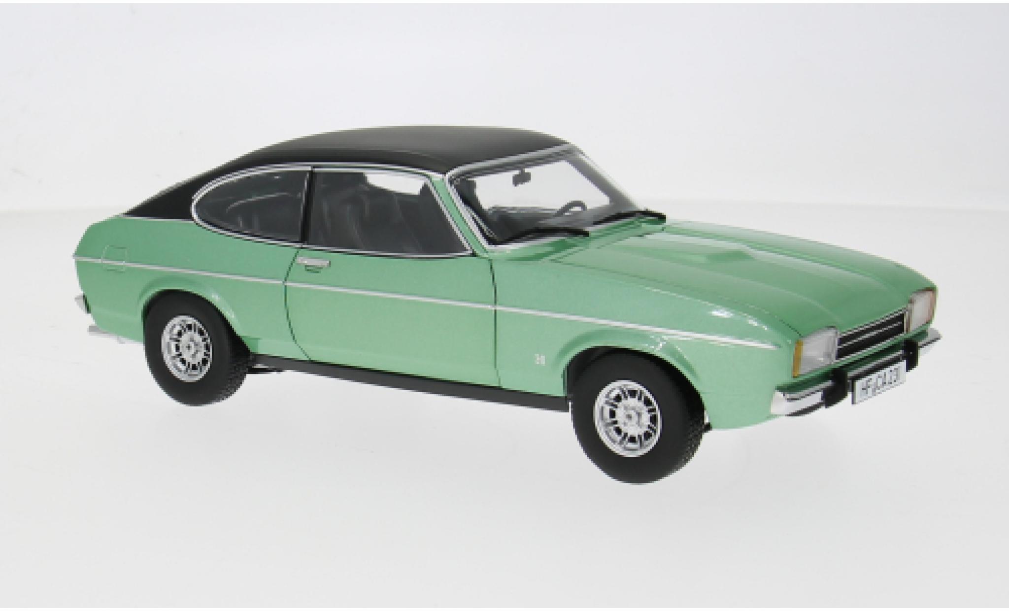 Ford Capri 1/18 Touring II Ghia 3.0 groen/zwart 1974 1:18 modelauto
