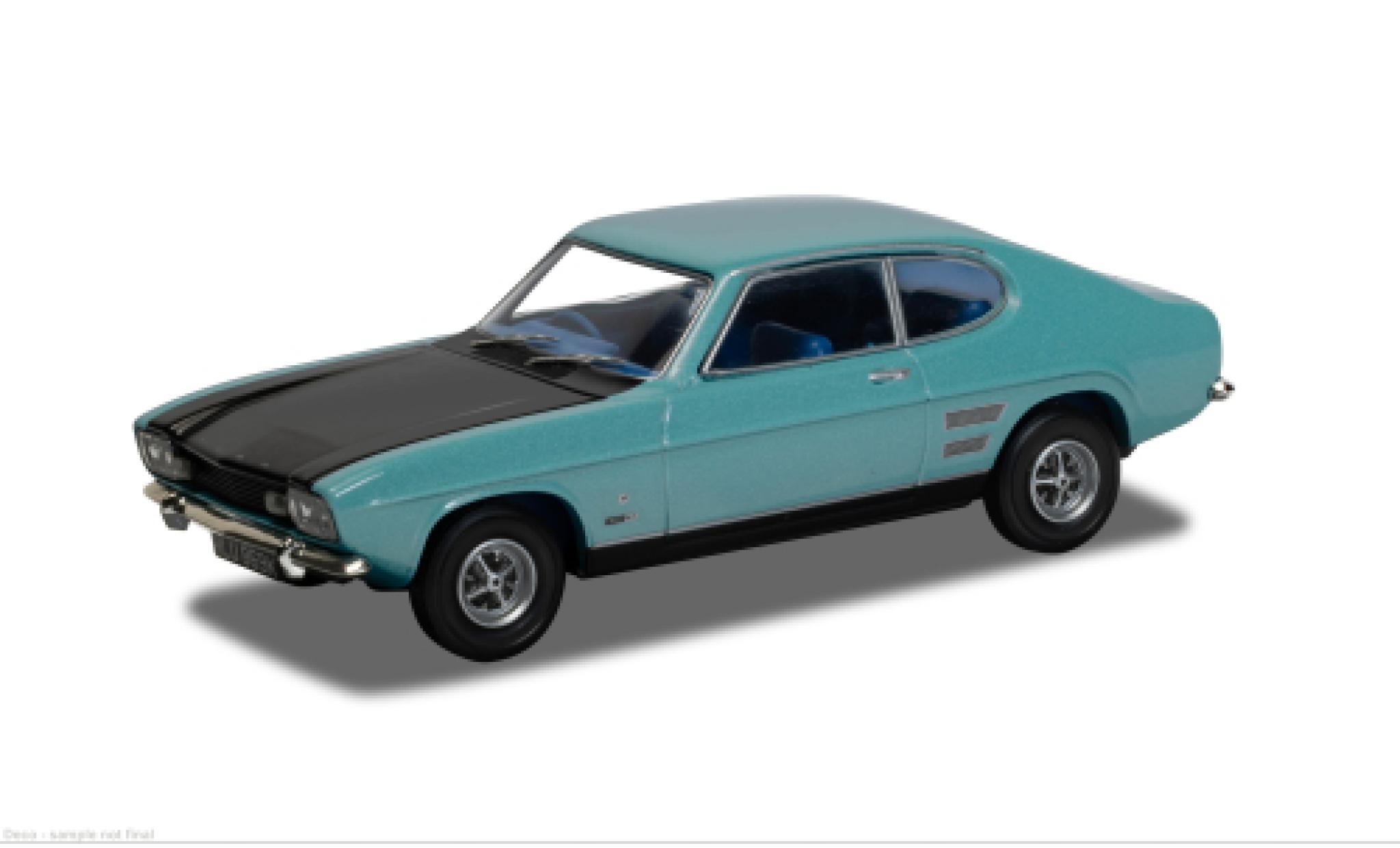 Ford Capri 1/43 Vanguards MK I turquoise/zwart 1:43 modelauto