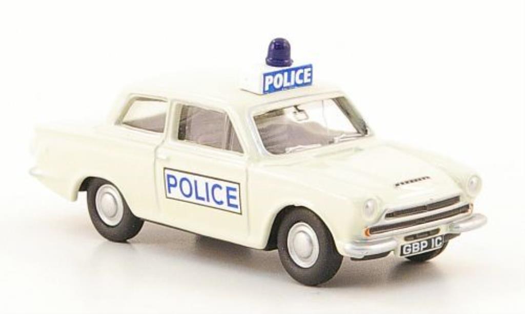 Ford Cortina 1/76 Oxford MKI Politie wit modelauto