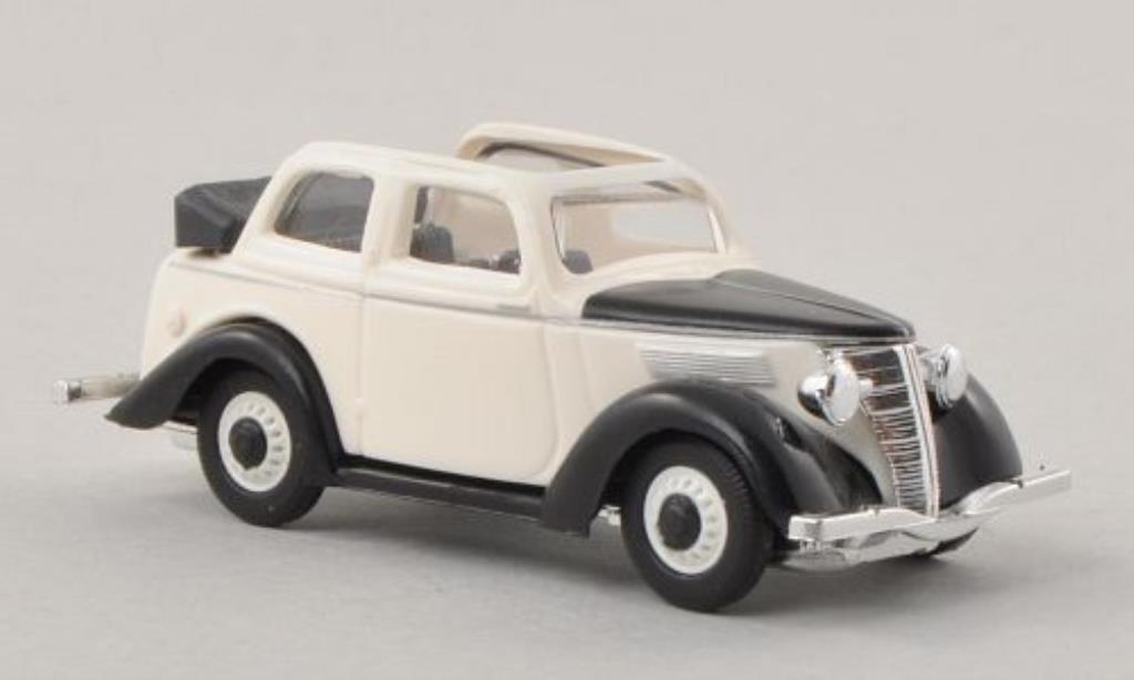 Ford Eifel 1/87 Busch Cabriolimousine wit/zwart modelauto