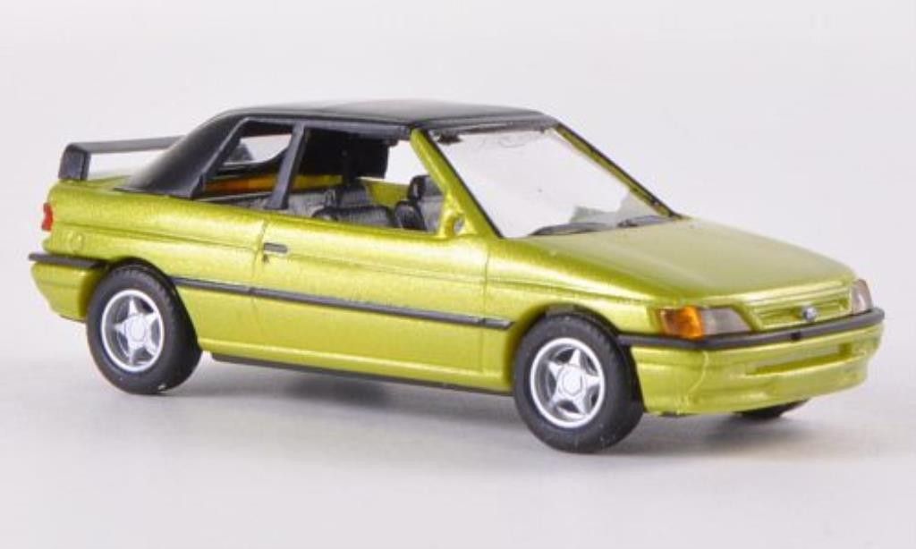 Ford Escort 1/87 Busch Cabrio geschlossen met.grun 1991 modelauto