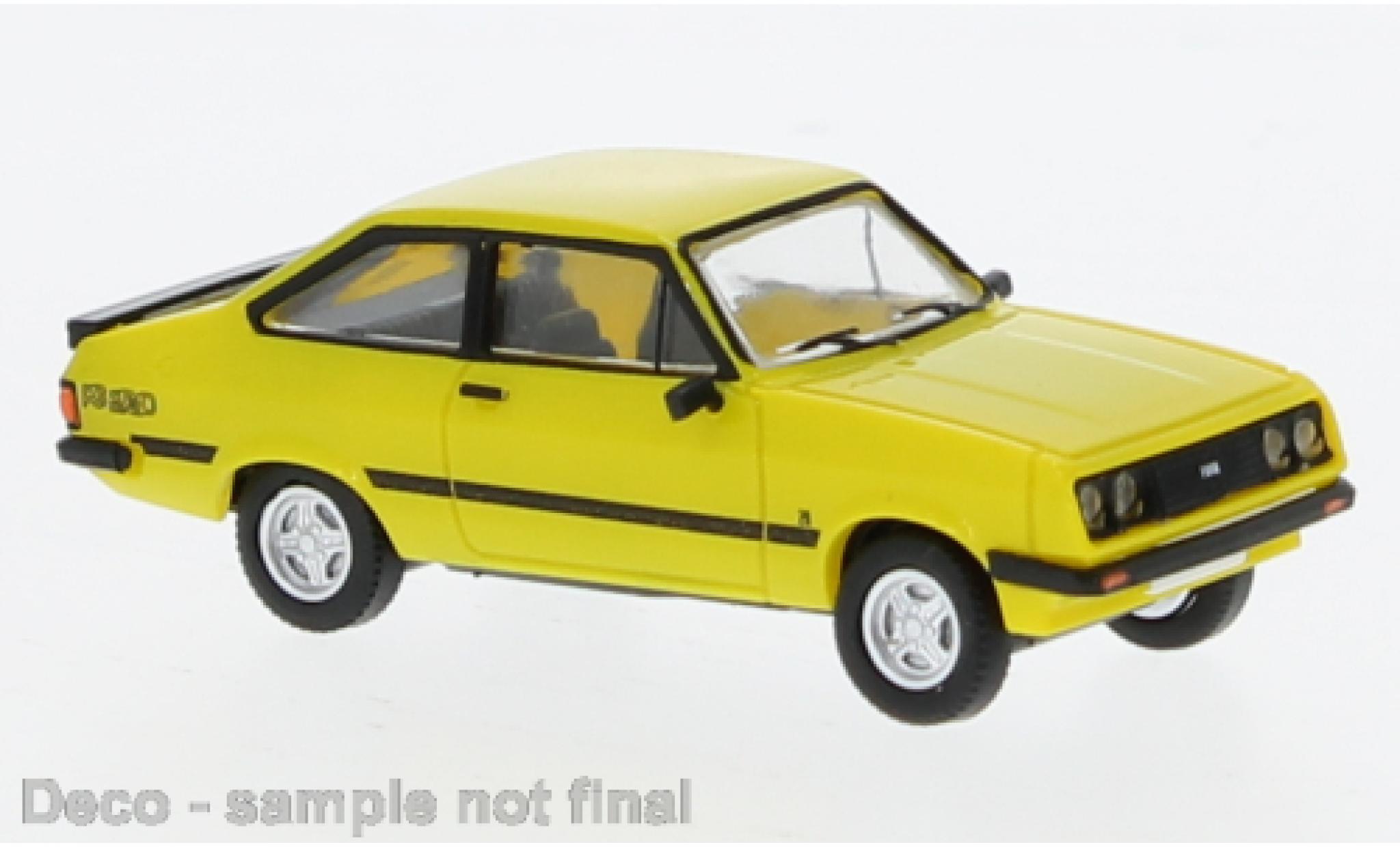 Ford Escort 1/87 PCX87 MK II R geel 1:87 modelauto