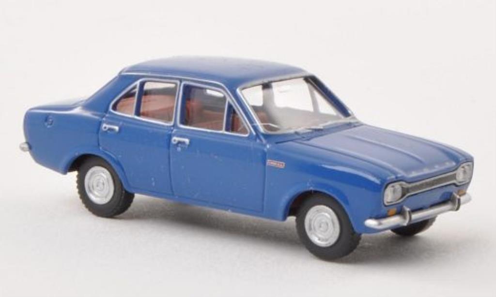 Ford Escort 1/87 Wiking MkI blauw 4-Turer modelauto