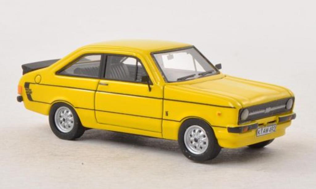 Ford Escort 1/87 Neo MKII 1600 Sport geel RHD 1978 modelauto