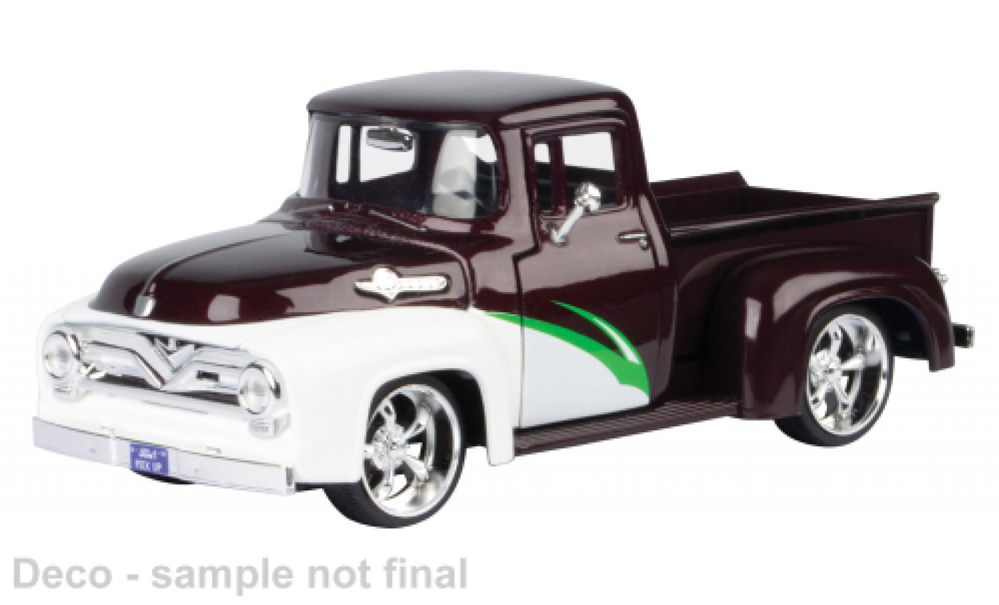 Ford F-1 1/24 Motormax 00 Pick Up rood/wit 1956 1:24 modelauto