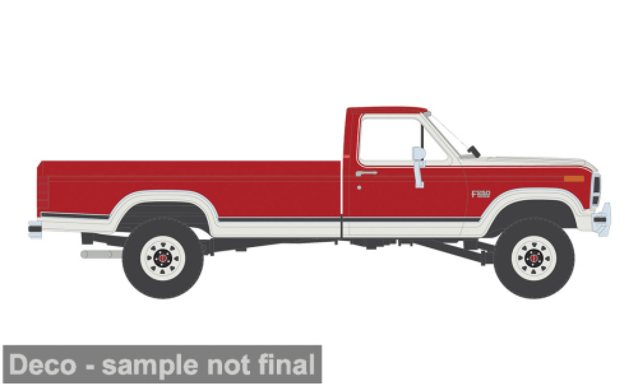 Ford F-250 1/64 IXO America XLT Lariat rood/wit 1984 1:64 modelauto