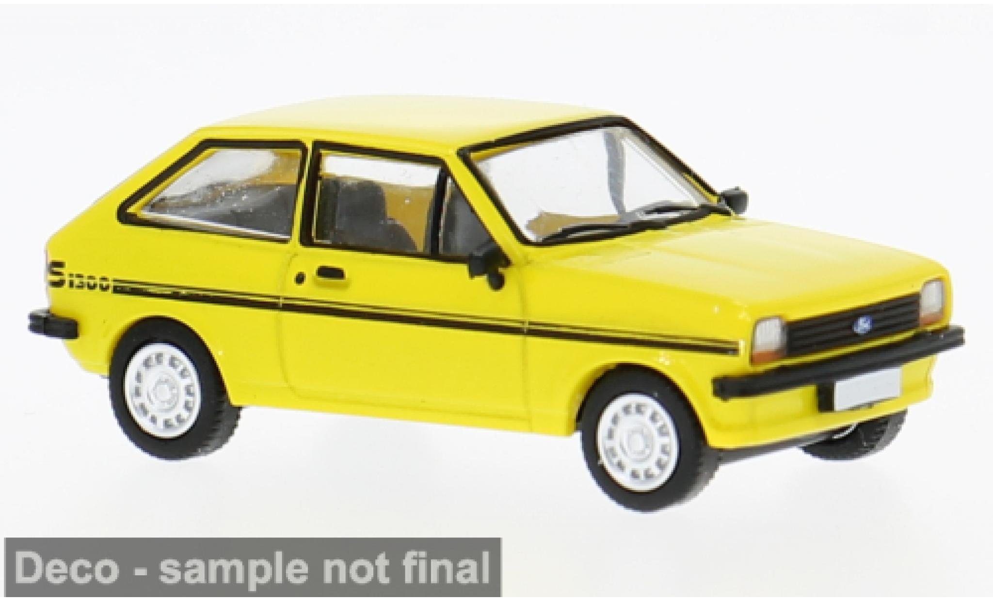 Ford Fiesta 1/87 PCX87 MK I geel 1975 1:87 modelauto