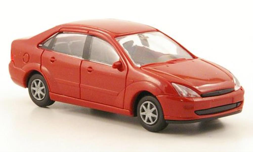 Ford Focus 1/87 Rietze Stufenheck (C170) rood 2001 modelauto