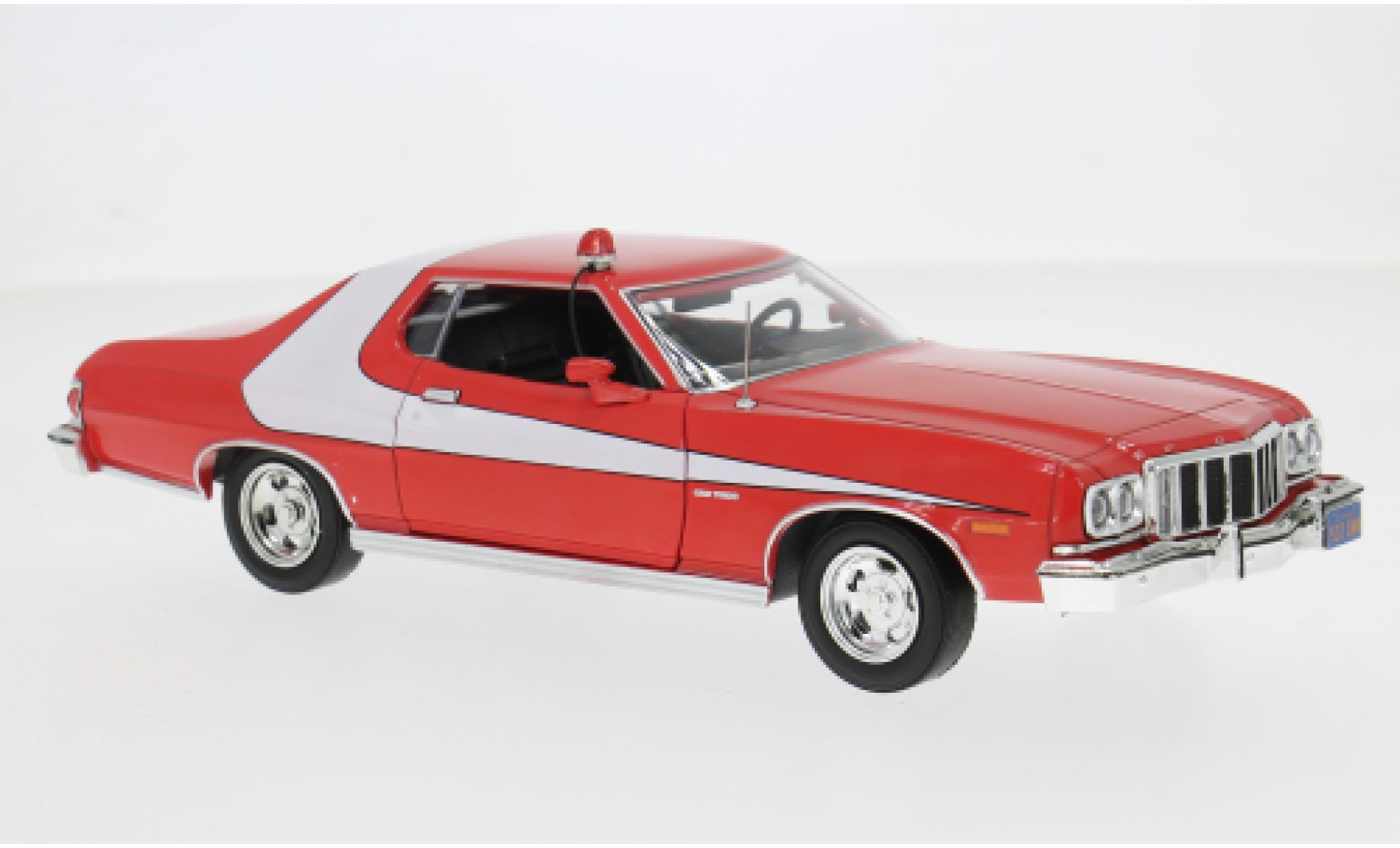 Ford Gran Torino 1/24 Greenlight rood/wit 1976 1:24 modelauto