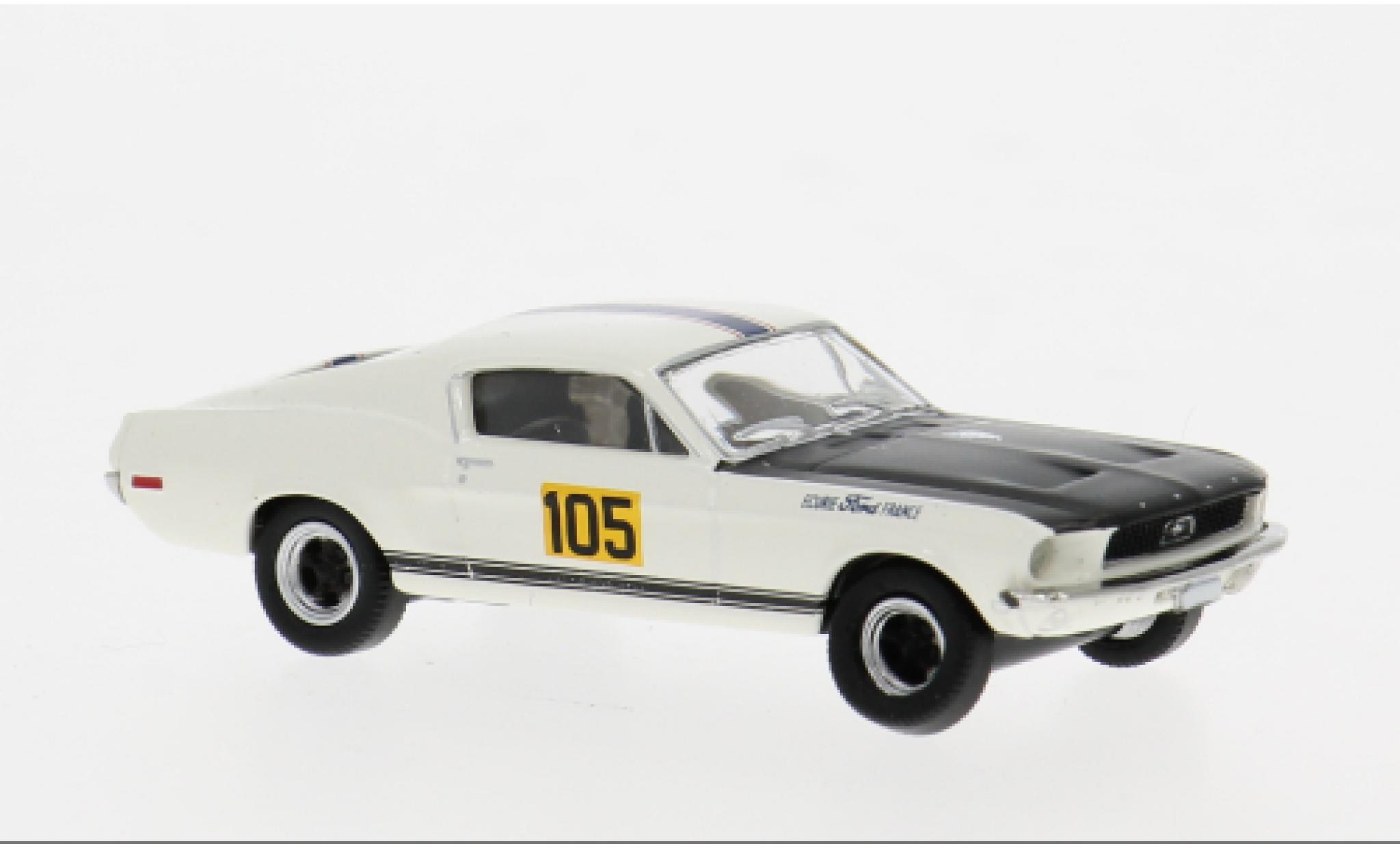 Ford Mustang 1/87 Brekina Fastback 1968 Ecurie France #105 1:87 modelauto