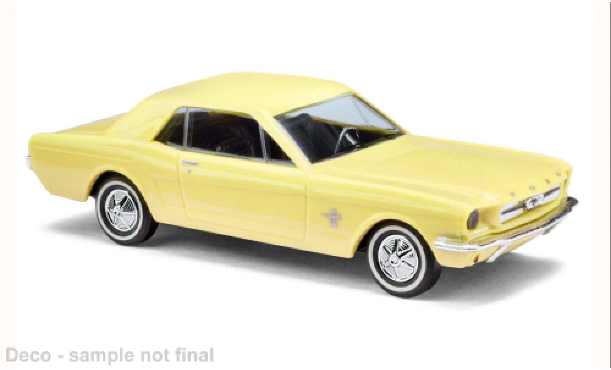 Ford Mustang 1/87 Busch geel 1964 1:87 modelauto