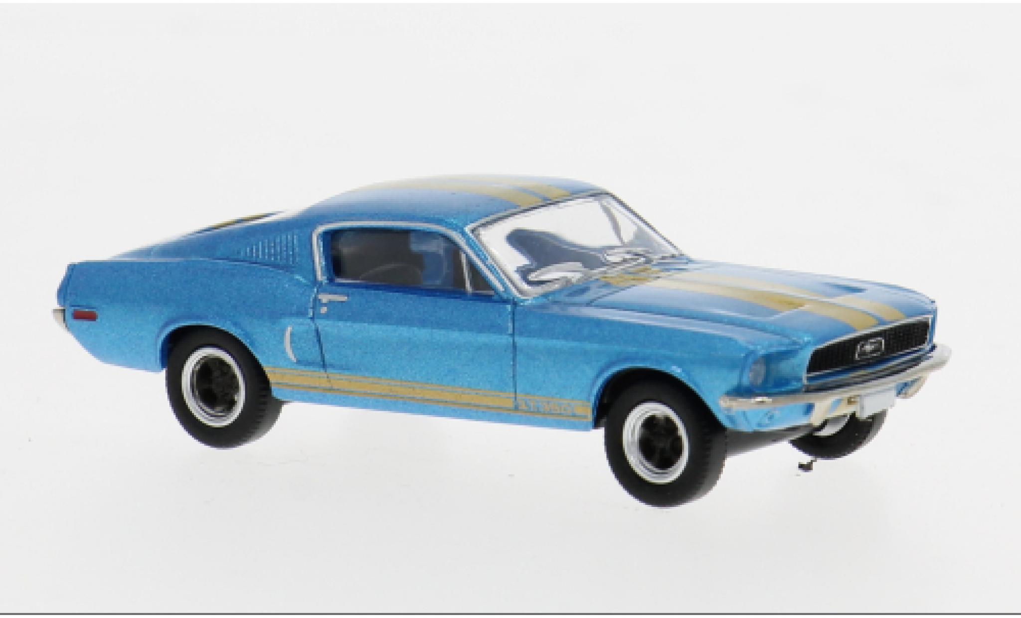 Ford Mustang 1/87 Brekina GT 350 Fastback blauw/zwart 1968 1:87 modelauto