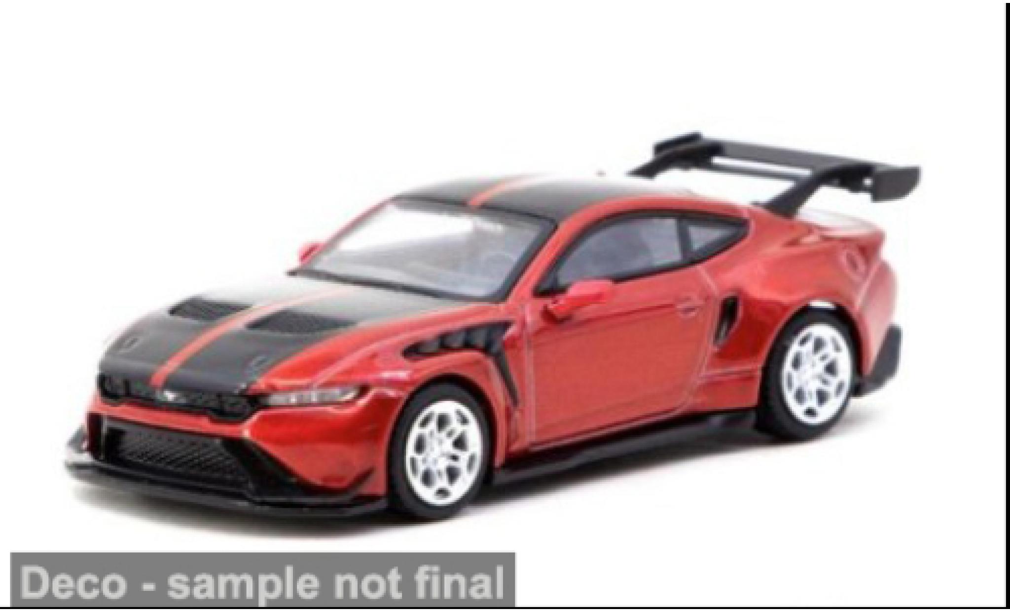 Ford Mustang 1/64 Tarmac Works GTD rood/zwart 1:64 modelauto
