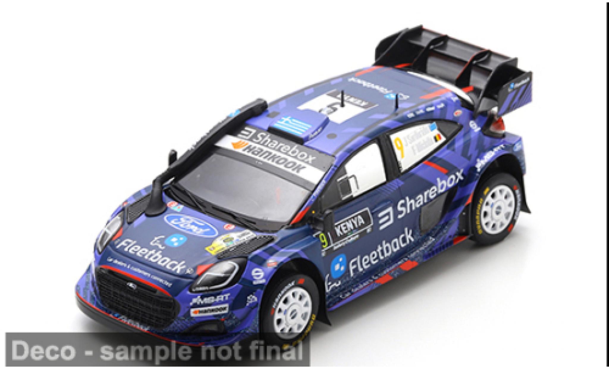 Ford Puma 1/43 Spark Rally1 Rallye Safari 2025 #9 J.Serderidis/F.Miclotte 1:43 modelauto
