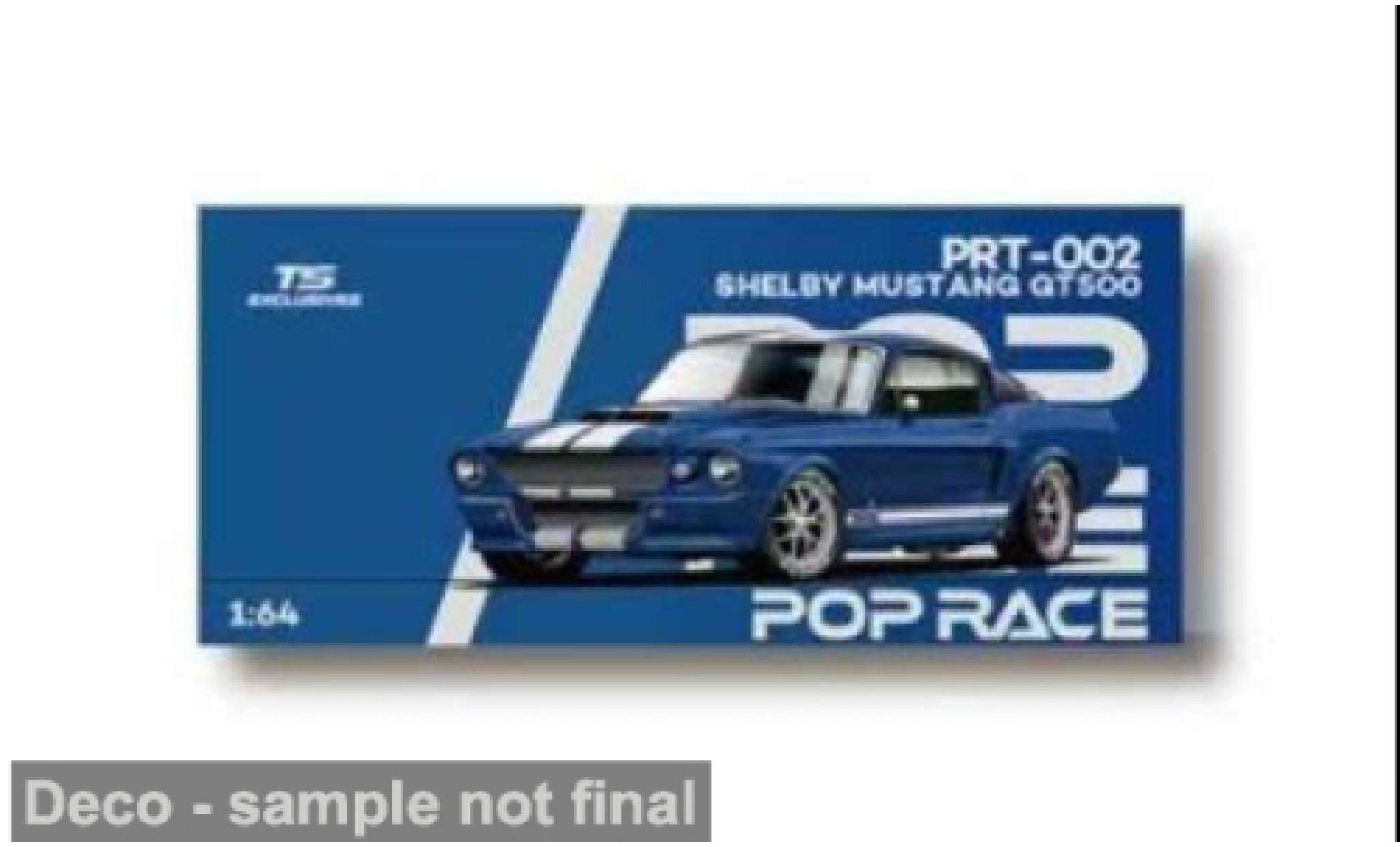 Shelby Mustang 1/64 Pop Race Ford GT500 blauw/wit Tokyo Station Exclusives 1:64 modelauto