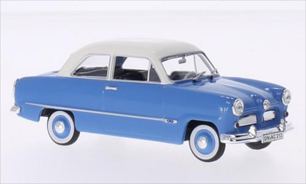Ford Taunus 1/43 Norev 12M blauw/wit 1954 modelauto