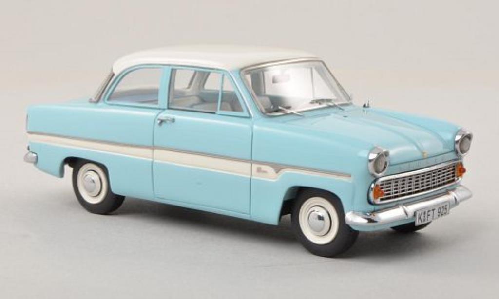 Ford Taunus 1/43 Neo 12M Sedan blauw/wit 1959 modelauto