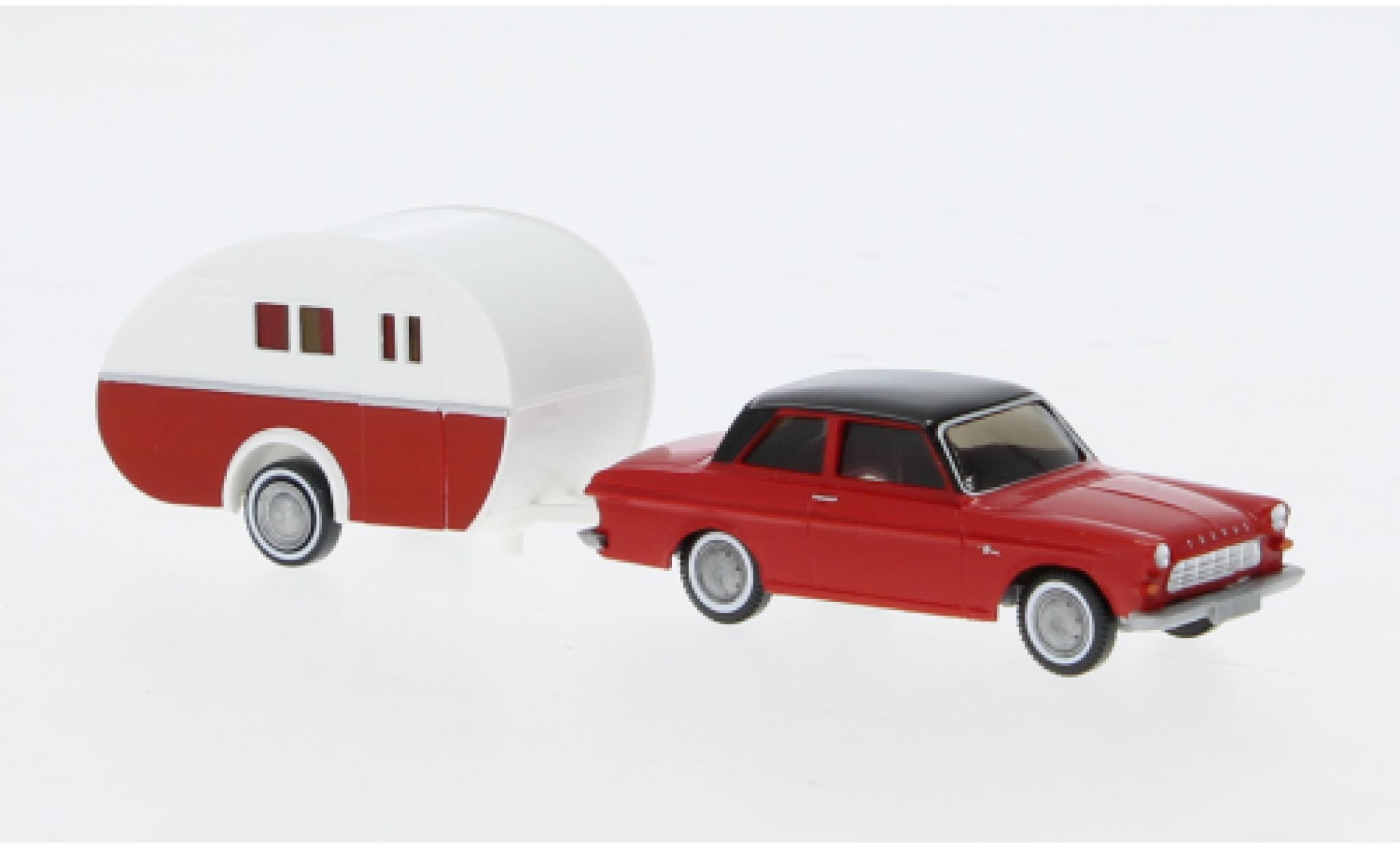 Ford Taunus 1/87 Wiking 12M rood modelauto