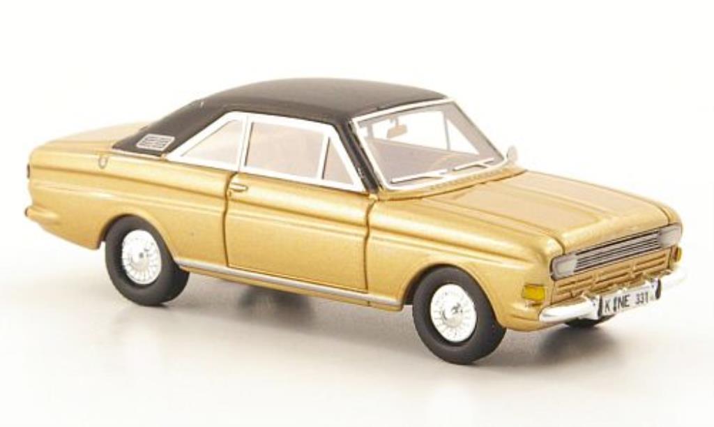 Ford Taunus 1/87 Neo P6 15M Coupe gold/zwart 1968 modelauto