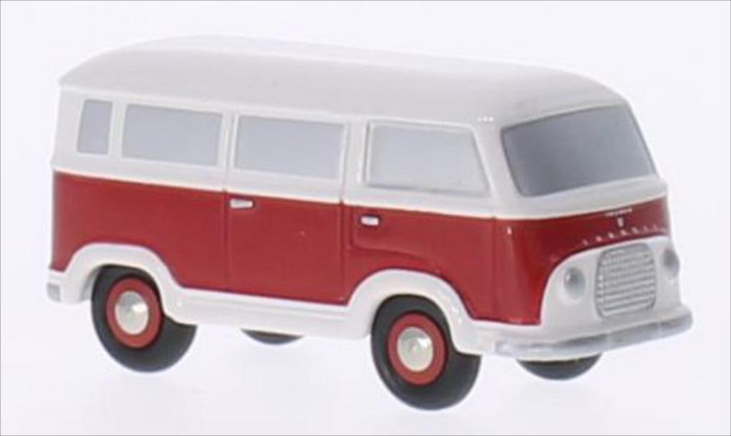 Ford Taunus 1/90 Schuco Transit FK 1000 rood/wit modelauto