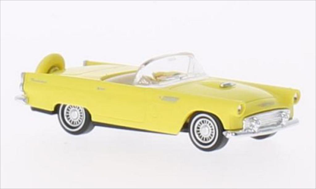 Ford Thunderbird 1/87 Busch Cabriolet geel 1956 modelauto