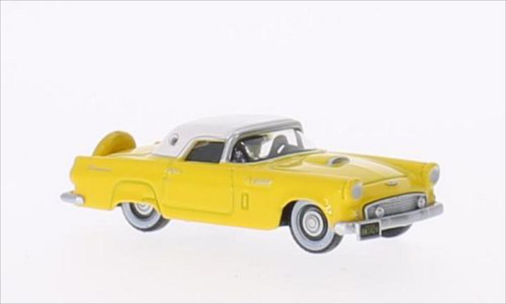 Ford Thunderbird 1/87 Oxford geel/wit 1956 modelauto