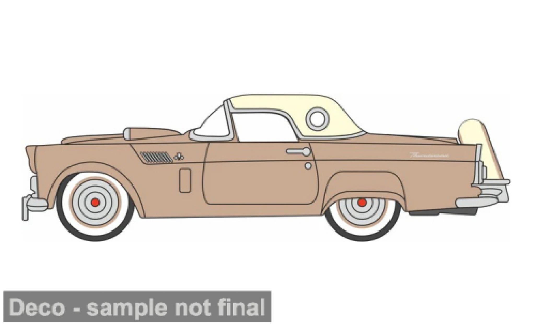Ford Thunderbird 1/87 Oxford bruin/beige 1956 1:87 modelauto