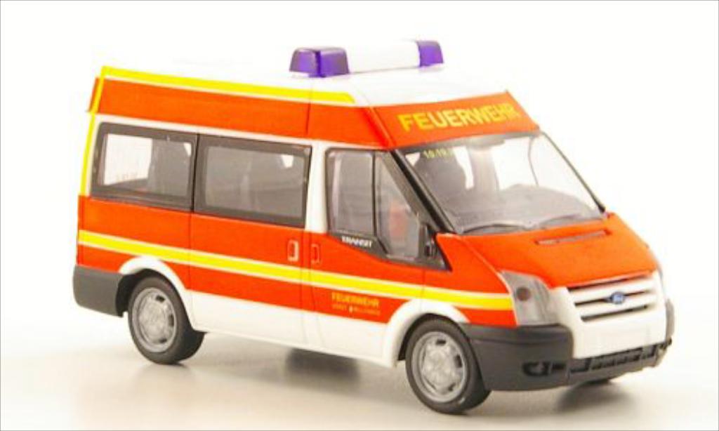 Ford Transit 1/87 Rietze Bus 06 Brandweer Wulfrath modelauto